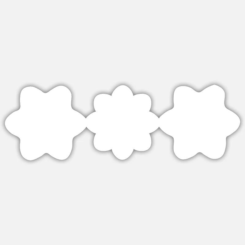 flocons de neige - Sticker taille S (10 x 10 cm) - blanc mat
