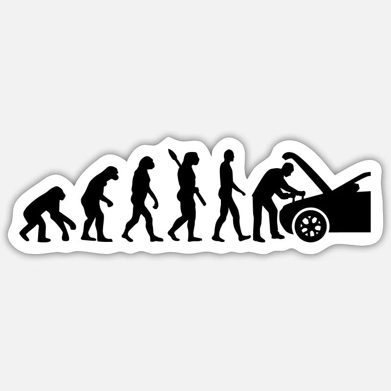 Motor mechanic - Sticker size S (10 x 10 cm) - white matte