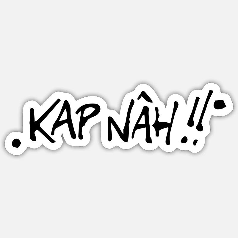 Kap Nah - Sticker taille S (10 x 10 cm) - blanc mat