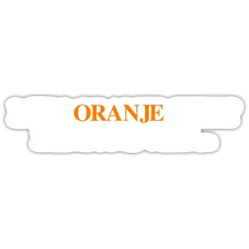 Ma chemise orange est à la lessive - Sticker taille S (10 x 10 cm) - blanc mat - Devant