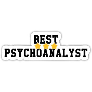 Psychoanalysis Psychoanalytiker Psychanalyse - Sticker size S (10 x 10 cm) - white matte - Front