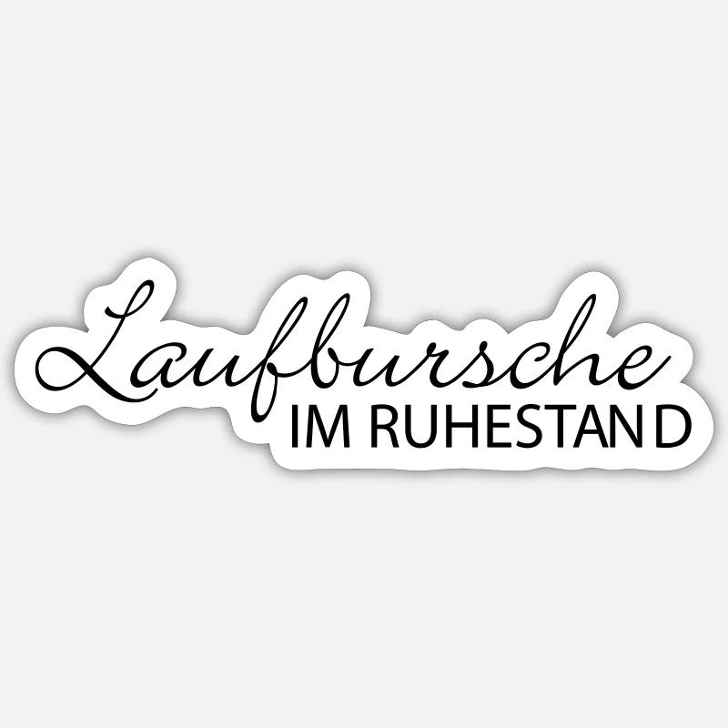 Laufbursche - Sticker Größe S (10 x 10 cm) - Mattweiß