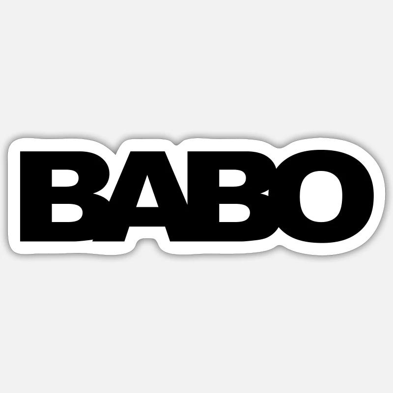 BABO ich bin der Boss - Sticker Größe S (10 x 10 cm) - Mattweiß