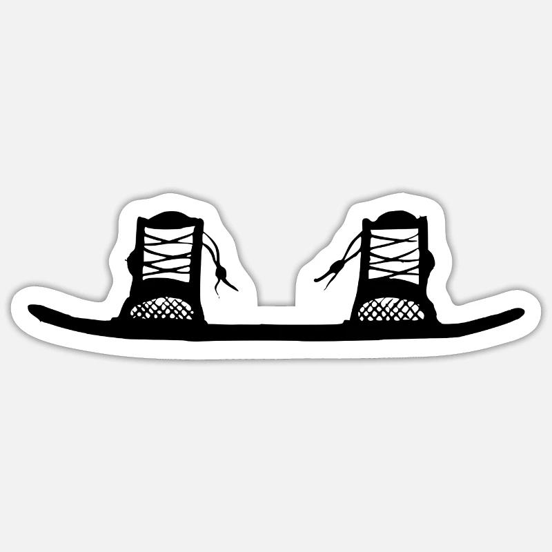 Wakeboard Wake - Sticker Größe S (10 x 10 cm) - Mattweiß