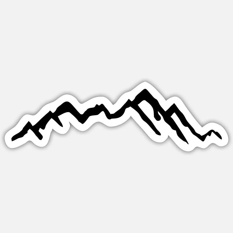 Berg, Berge - Sticker Größe S (10 x 10 cm) - Mattweiß