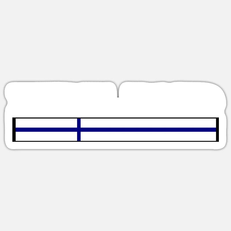 Drapeau de la Finlande - Sticker taille S (10 x 10 cm) - blanc mat