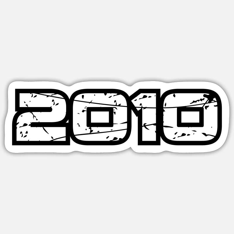 2010 - Sticker taille S (10 x 10 cm) - blanc mat