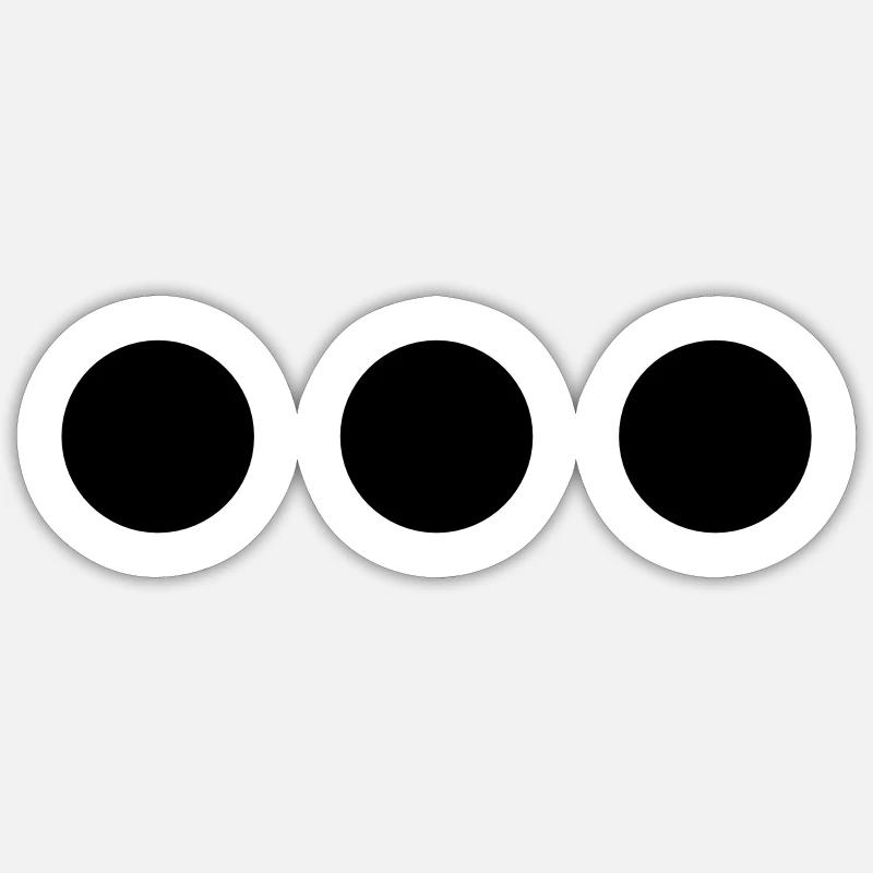 Conception « motif abstrait Plauzilla - 3 points » Sticker taille S (10 x 10 cm)