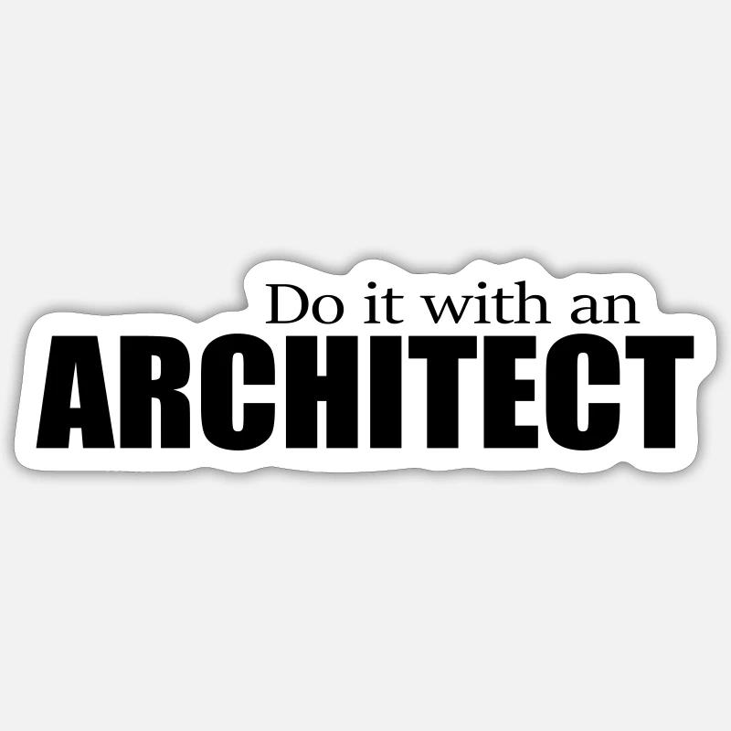 ARCHITECTE - Sticker taille S (10 x 10 cm) - blanc mat