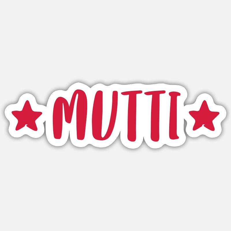Mutti - Sticker Größe S (10 x 10 cm) - Mattweiß