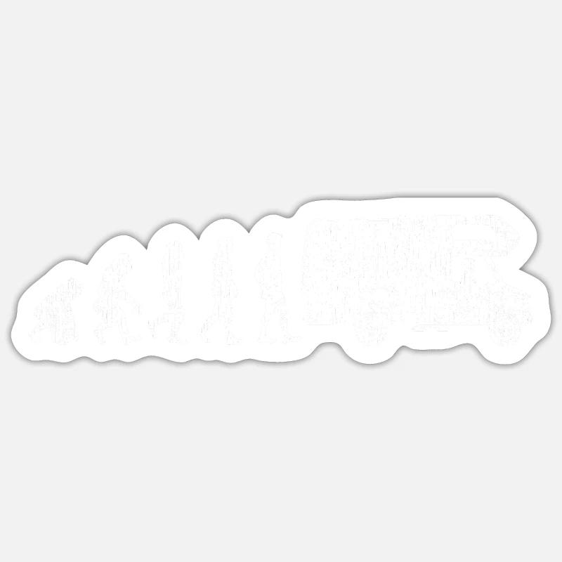 Van Life Retro Camper Motorhome Vintage Evolution Sticker size S (10 x 10 cm)
