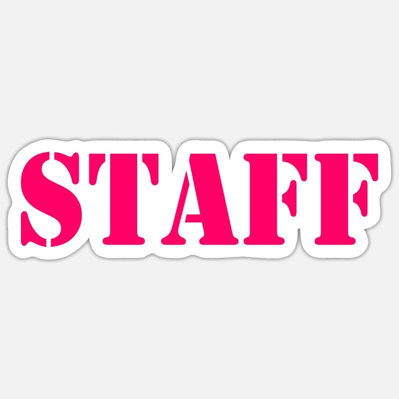 STAFF - Sticker size S (10 x 10 cm) - white matte