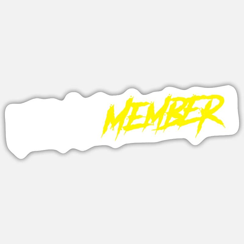 membre de l'équipe - Sticker taille S (10 x 10 cm) - blanc mat