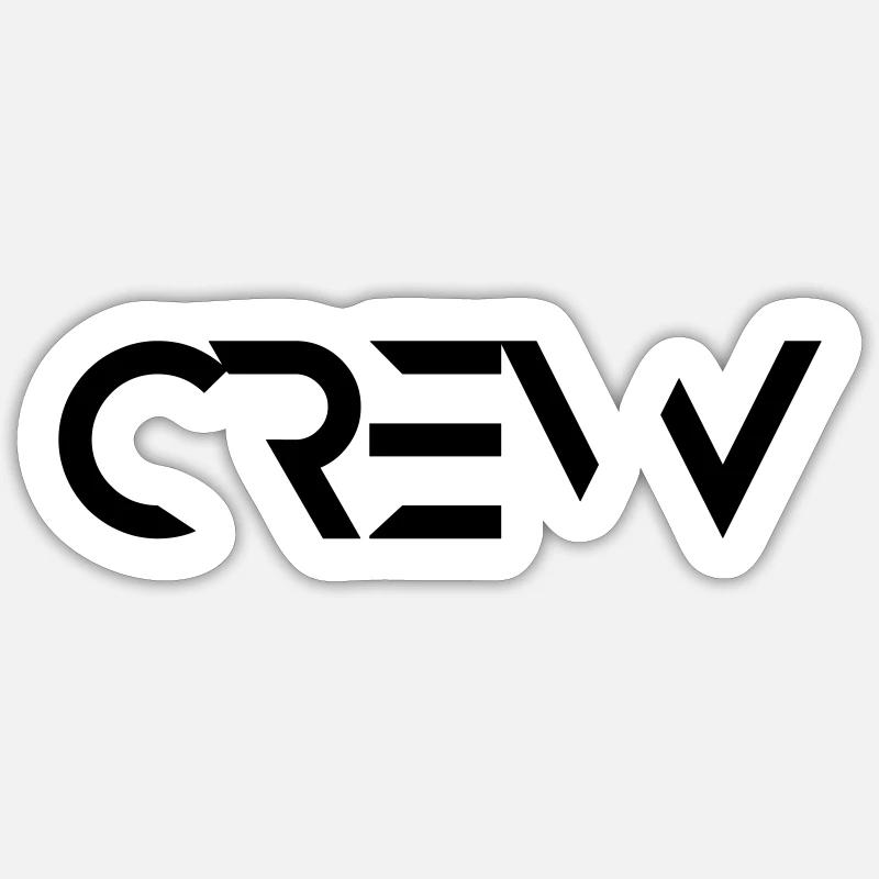 Crew, Team - Sticker Größe S (10 x 10 cm) - Mattweiß