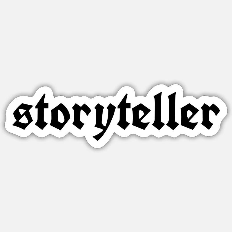 Erzähler - Sticker Größe S (10 x 10 cm) - Mattweiß
