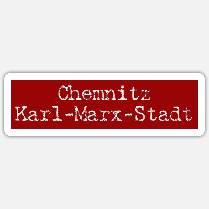 chemnitz - Sticker Größe S (10 x 10 cm) - Mattweiß