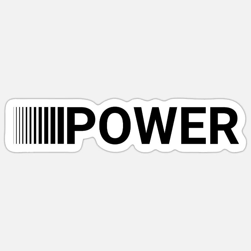 Power - Sticker size S (10 x 10 cm) - white matte