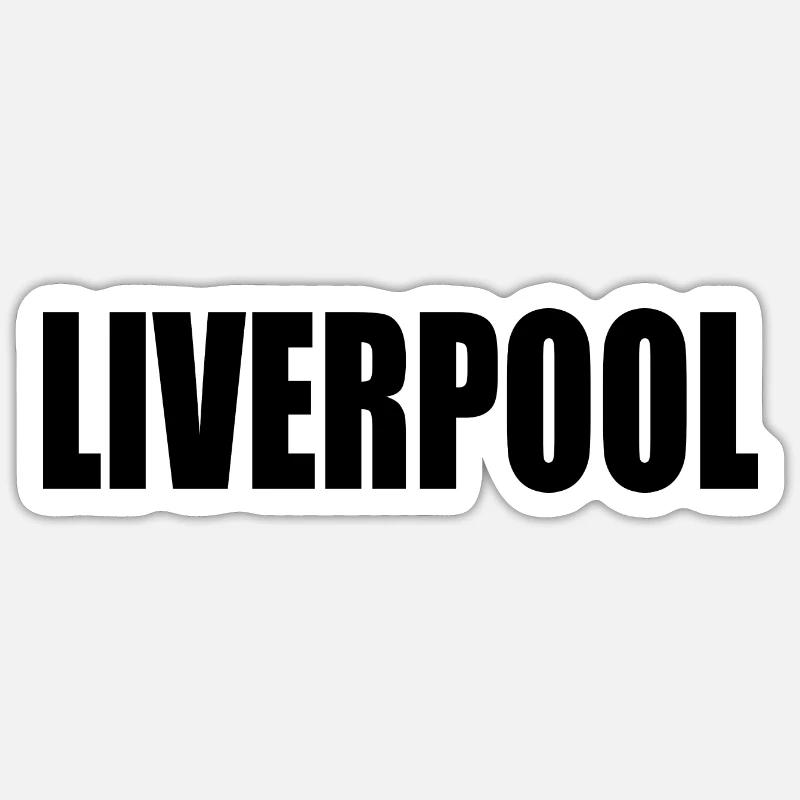 LIVERPOOL - Sticker taille S (10 x 10 cm) - blanc mat