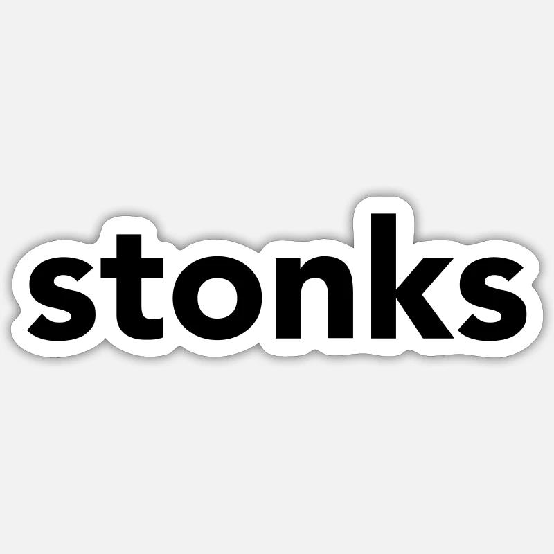 stonks Sticker size S (10 x 10 cm)
