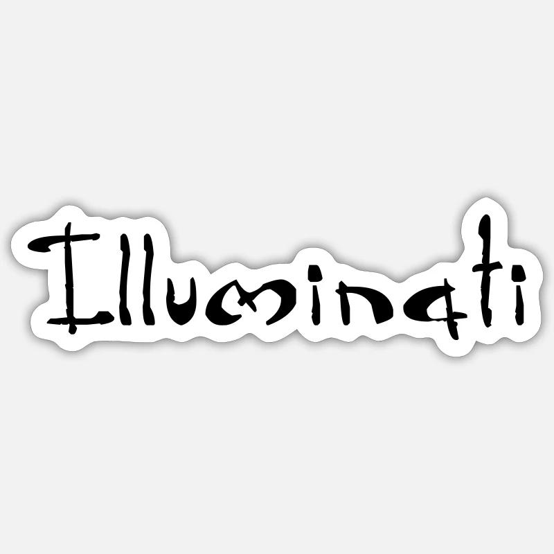 Illuminati - Sticker taille S (10 x 10 cm) - blanc mat