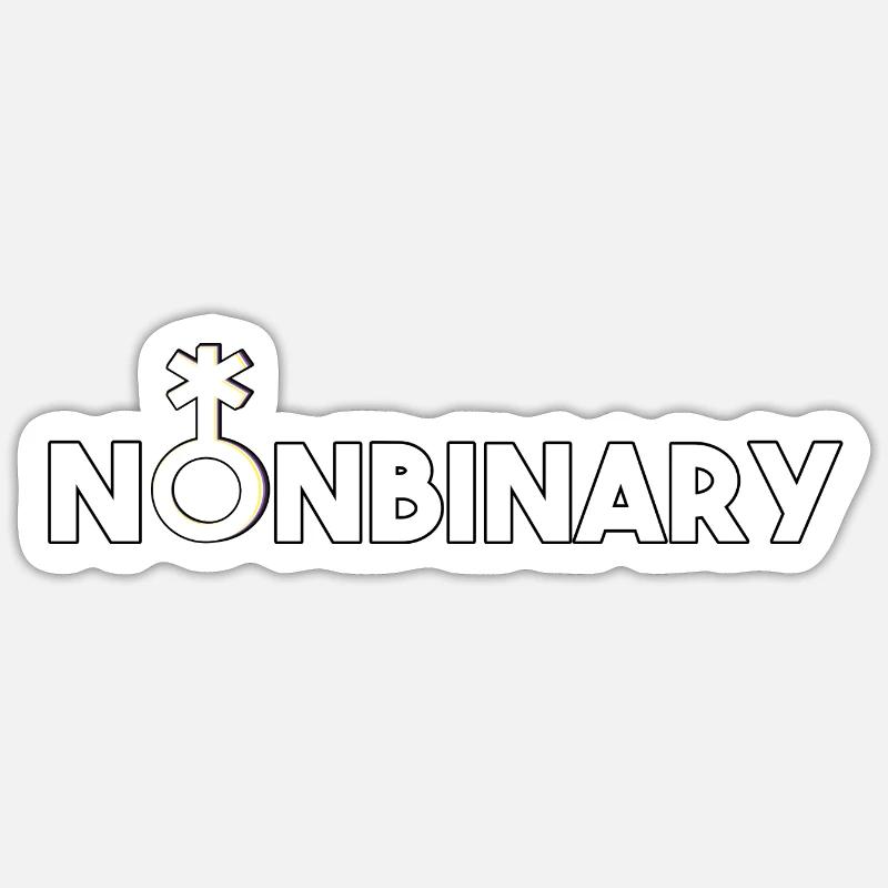 Non-binary non-binary non-binary gender symbol Sticker size S (10 x 10 cm)