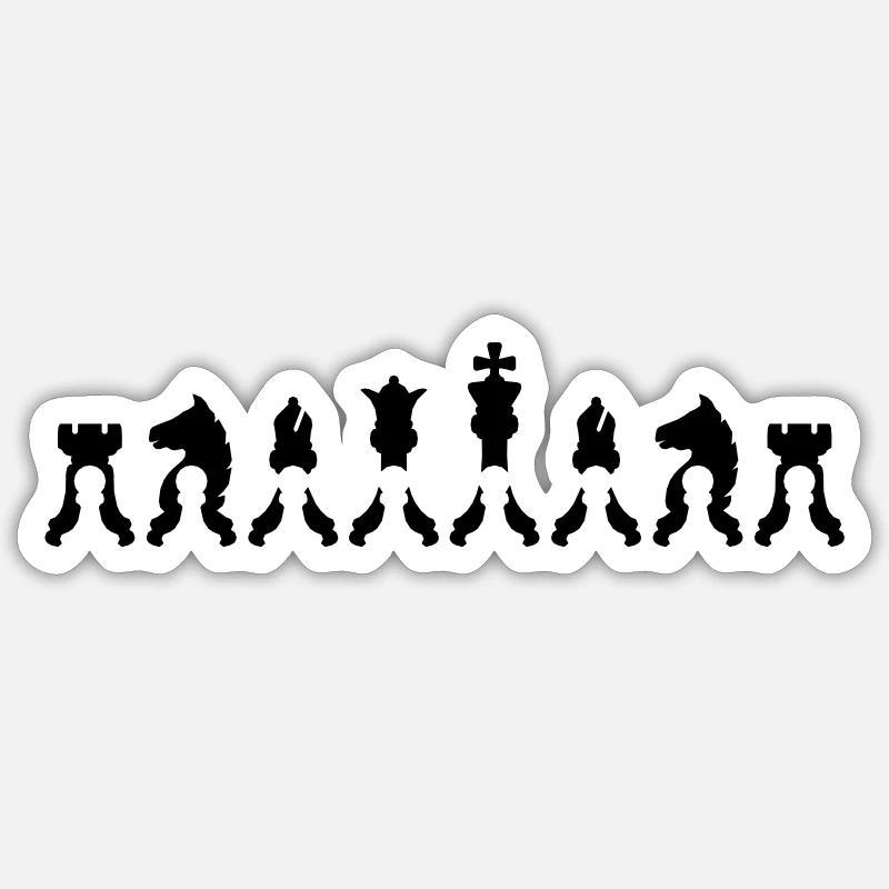 Bauer Figures Chess - Sticker size S (10 x 10 cm) - white matte