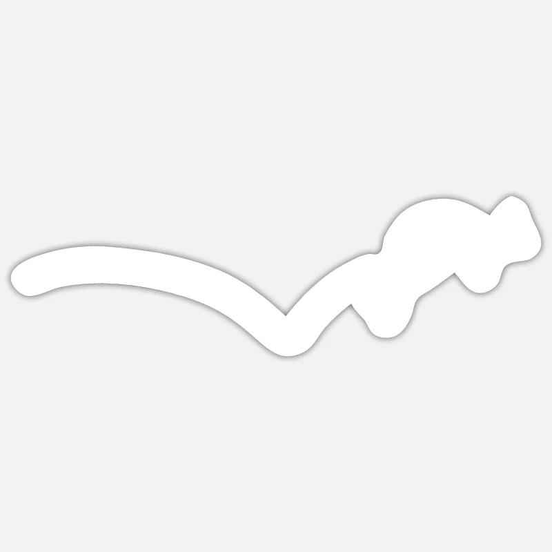 Kangaroo white - Sticker size S (10 x 10 cm) - white matte