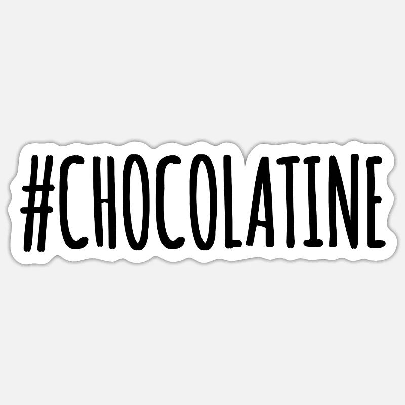 #CHOCOLATINE - Sticker taille S (10 x 10 cm) - blanc mat