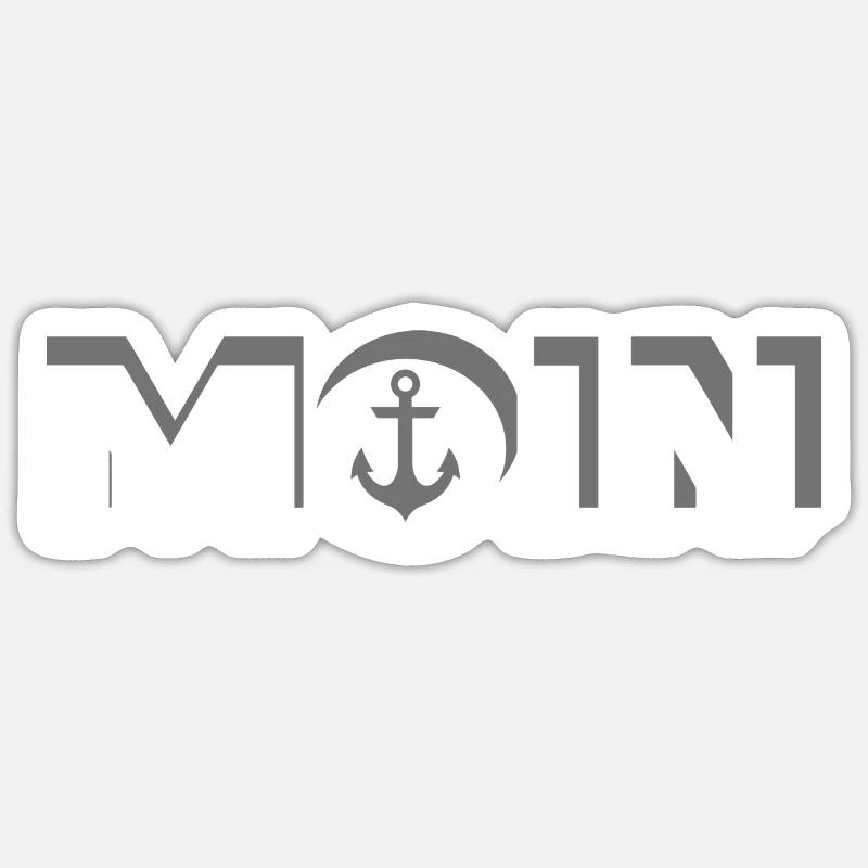 moin - Sticker Größe S (10 x 10 cm) - Mattweiß