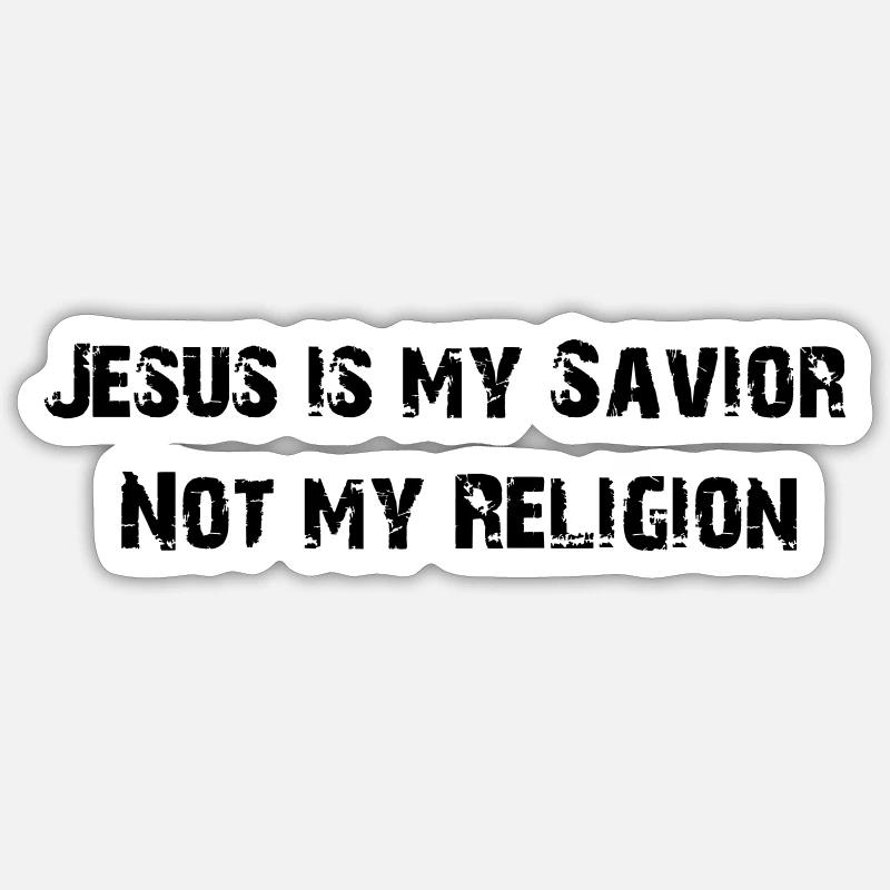 Savior - Sticker taille S (10 x 10 cm) - blanc mat