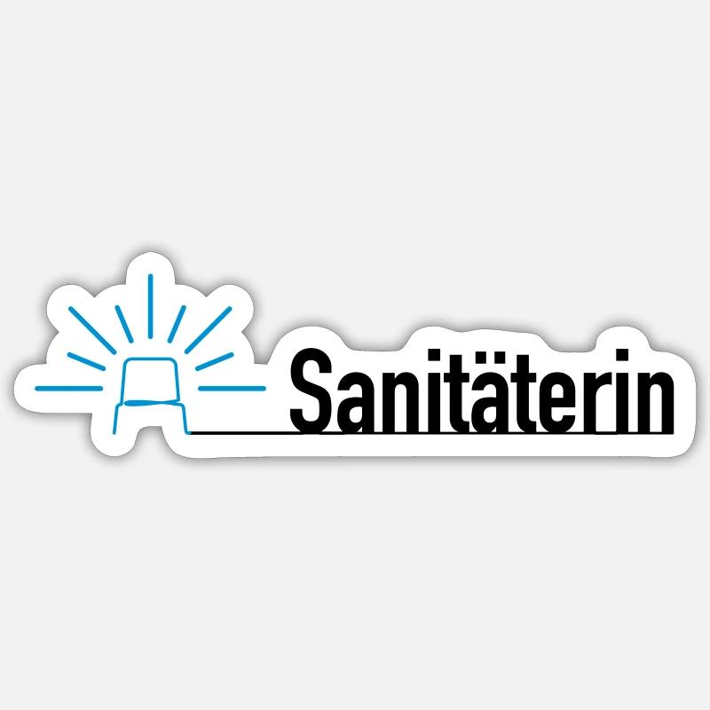 paramedic - Sticker size S (10 x 10 cm) - white matte