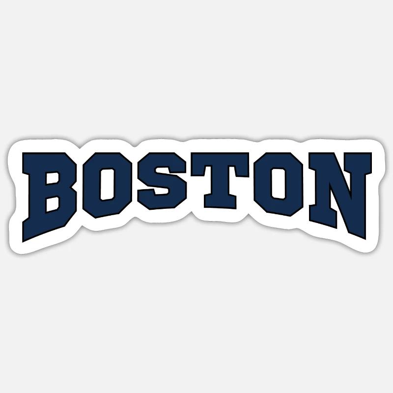 Boston Block Font Logo Sticker size S (10 x 10 cm)