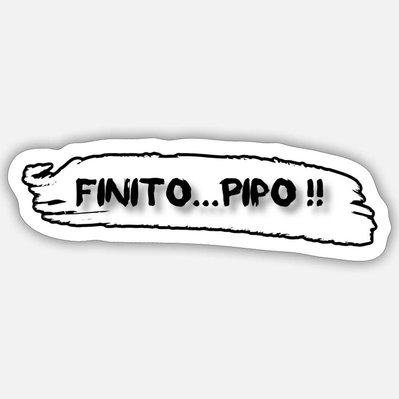 Finito Pipo - Sticker taille S (10 x 10 cm) - blanc mat