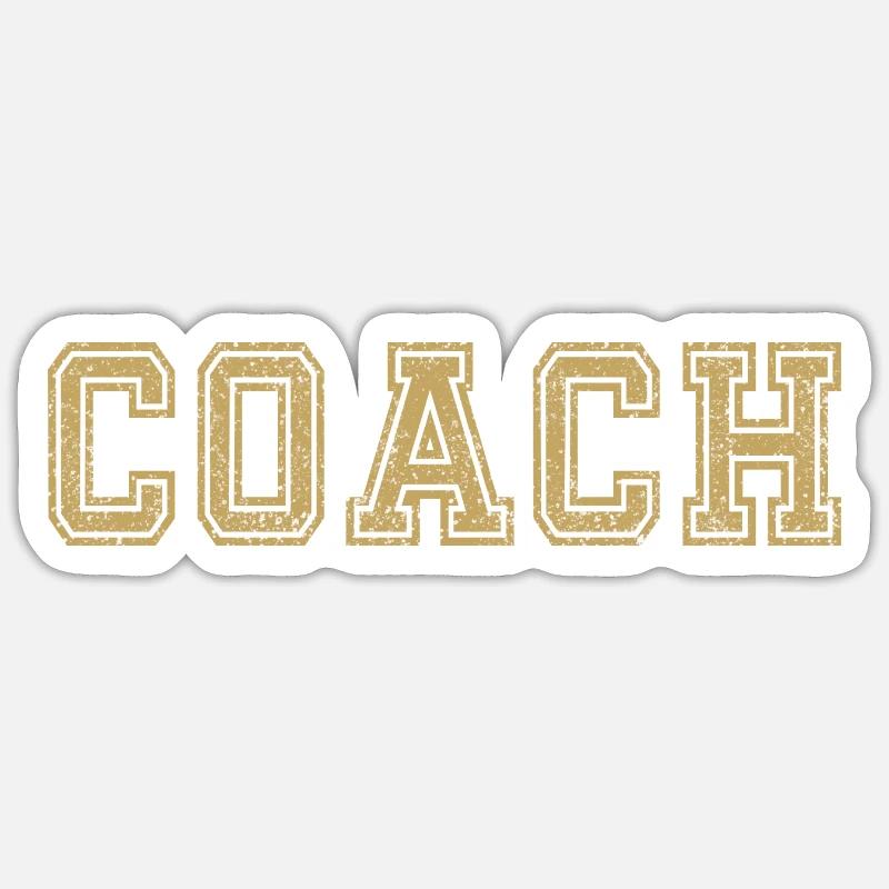 Coach and Trainer Gift - Sticker size S (10 x 10 cm) - white matte