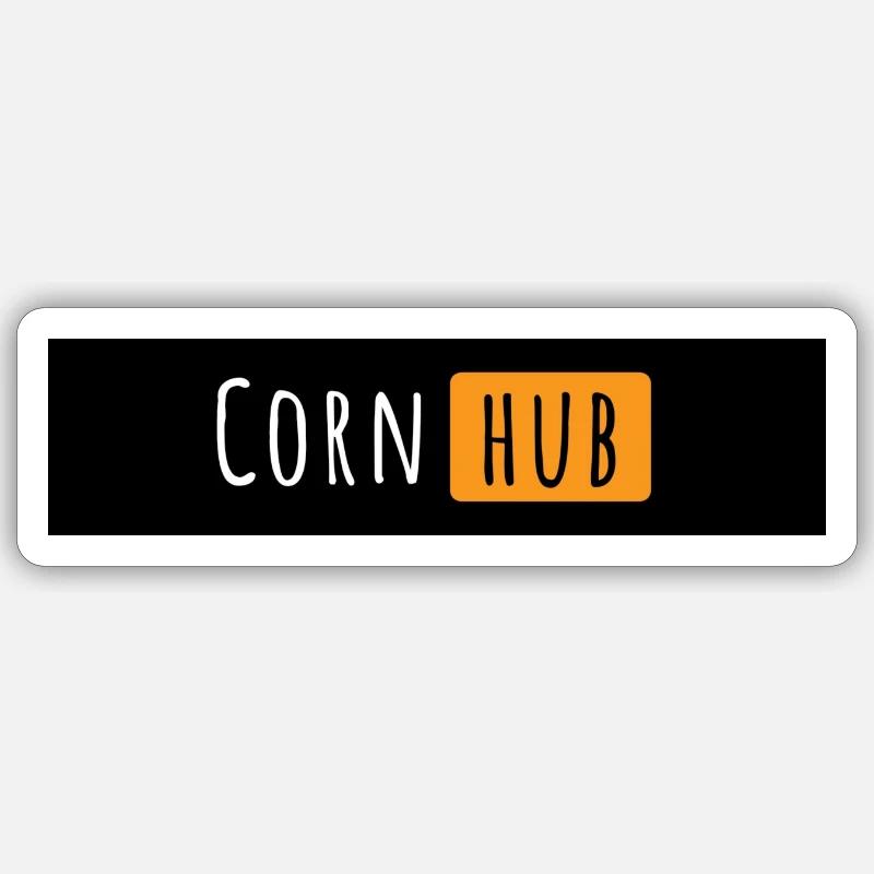 corn hub Sticker Größe S (10 x 10 cm)