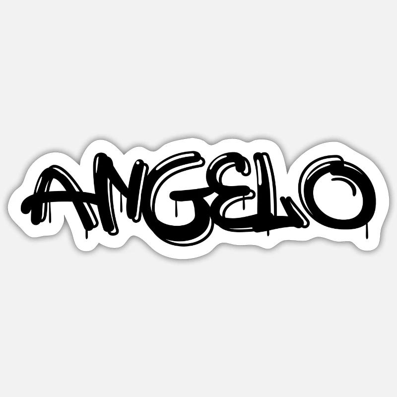 Angelo Name Gift Gift Idea - Sticker size S (10 x 10 cm) - white matte