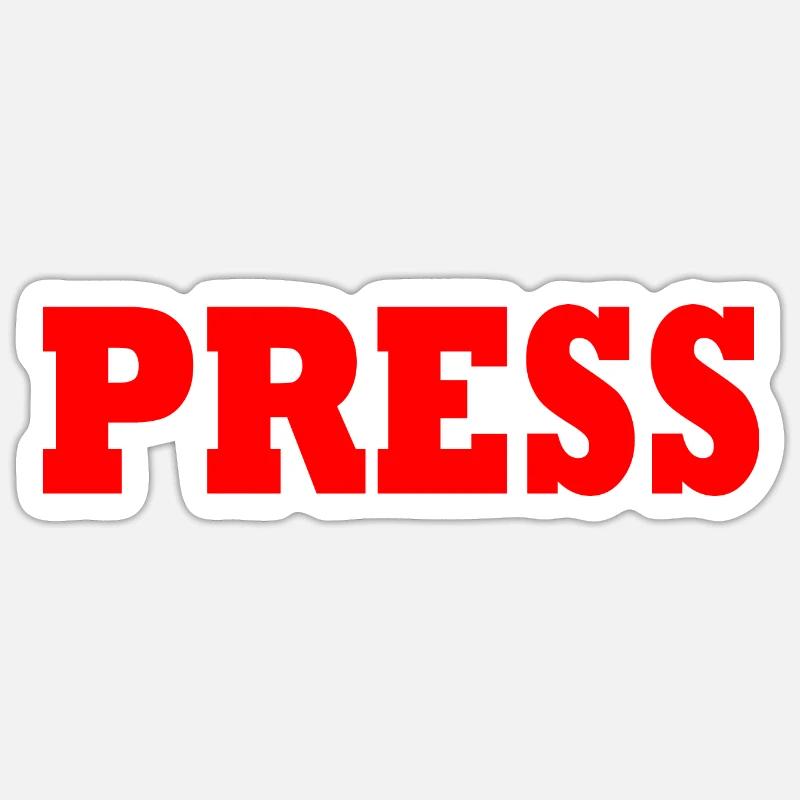 Press - Sticker Größe S (10 x 10 cm) - Mattweiß