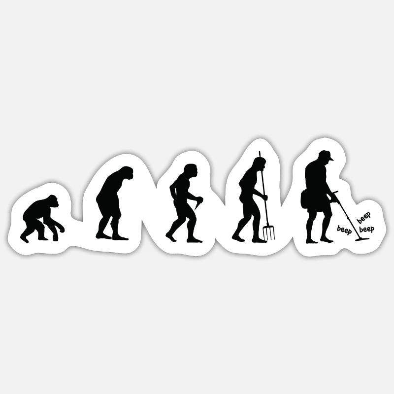 Sondeln Evolution Sondler Metalldetektor - Sticker Größe S (10 x 10 cm) - Mattweiß