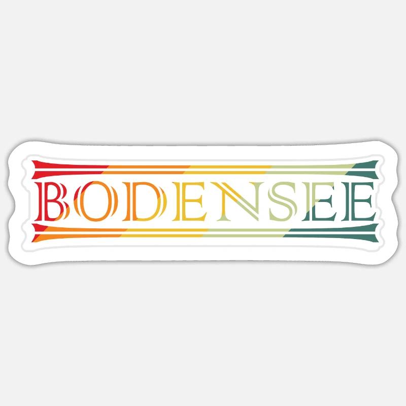 Bodensee - Sticker Größe S (10 x 10 cm) - Mattweiß