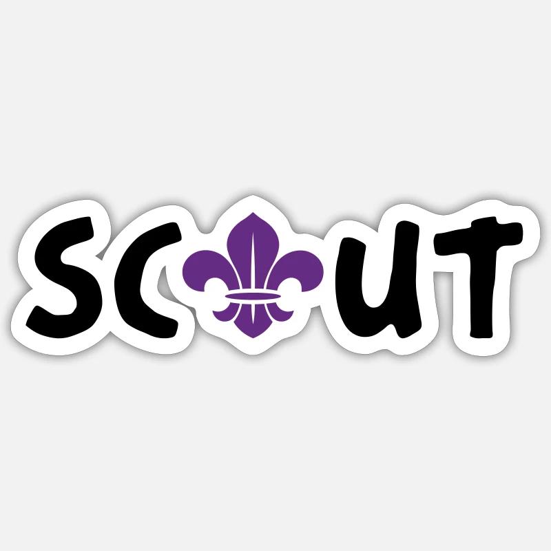 Scout / Scoutisme - Sticker taille S (10 x 10 cm) - blanc mat
