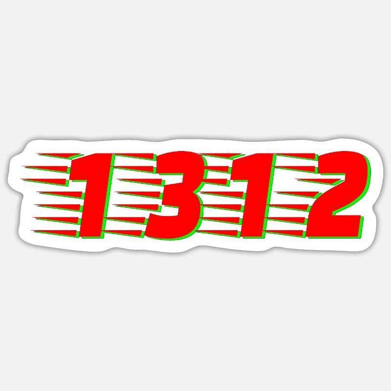 1312 - Sticker taille S (10 x 10 cm) - blanc mat
