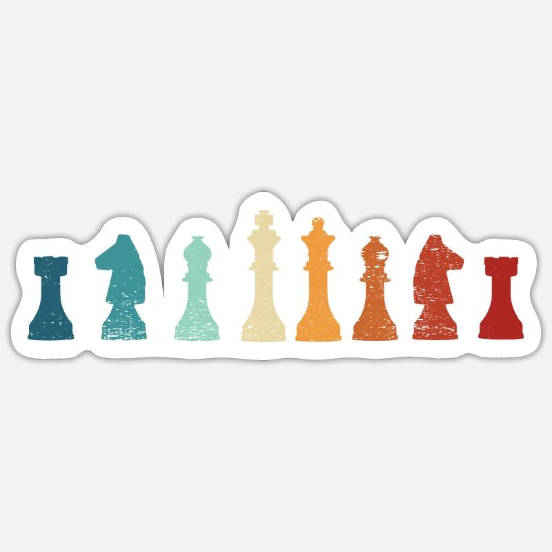 Schach Chess Evolution Sticker Größe S (10 x 10 cm)