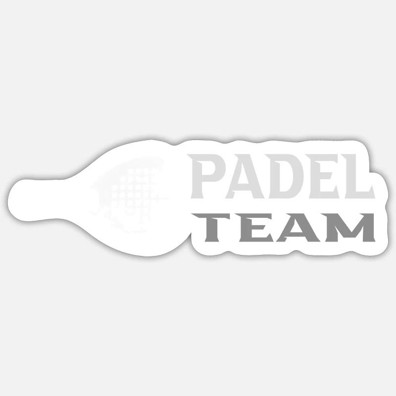 Padel - Sticker taille S (10 x 10 cm) - blanc mat