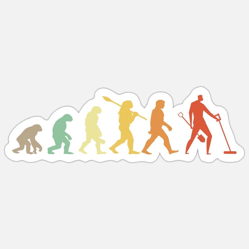 Evolution Chasseur De Trésor Détecteur De Métaux Sticker taille S (10 x 10 cm)