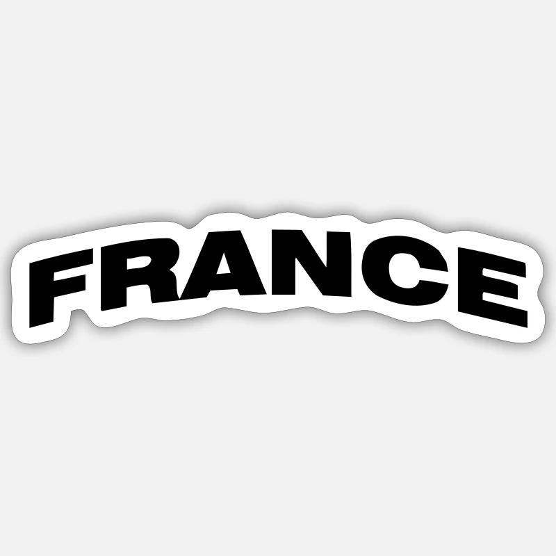 Frankreich - Sticker Größe S (10 x 10 cm) - Mattweiß