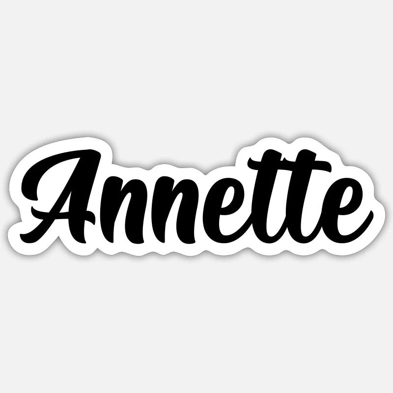Annette - Sticker Größe S (10 x 10 cm) - Mattweiß