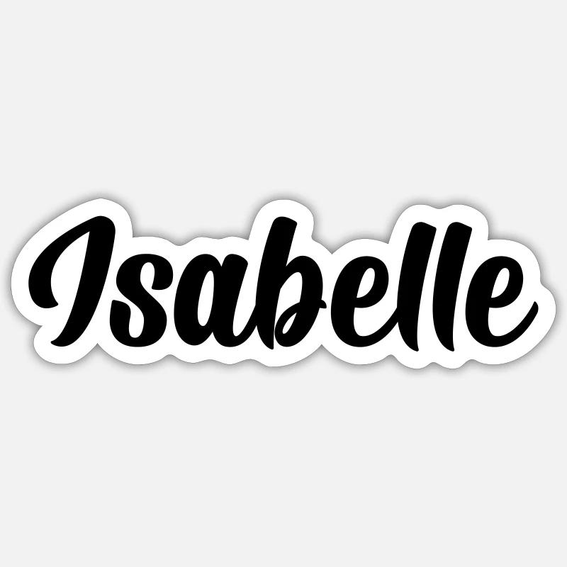 Isabelle - Sticker Größe S (10 x 10 cm) - Mattweiß
