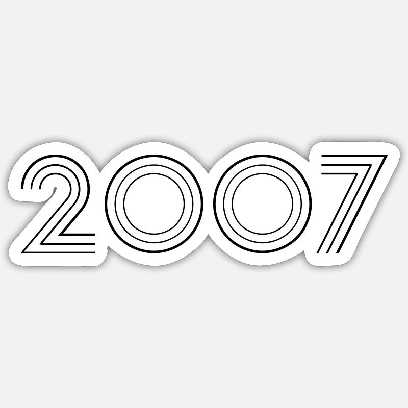 2007 - Sticker Größe S (10 x 10 cm) - Mattweiß