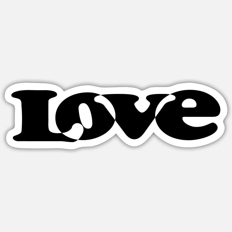 aimer les couleurs dorées - Sticker taille S (10 x 10 cm) - blanc mat