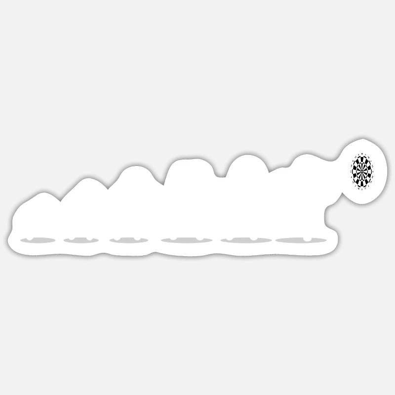 Evolution Dart - Dart Fan Artikel - Sticker Größe S (10 x 10 cm) - Mattweiß